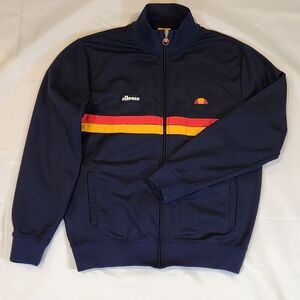 Ellesse Avidor Tracksuit Top XL Vintage Casual Navy Red Yellow